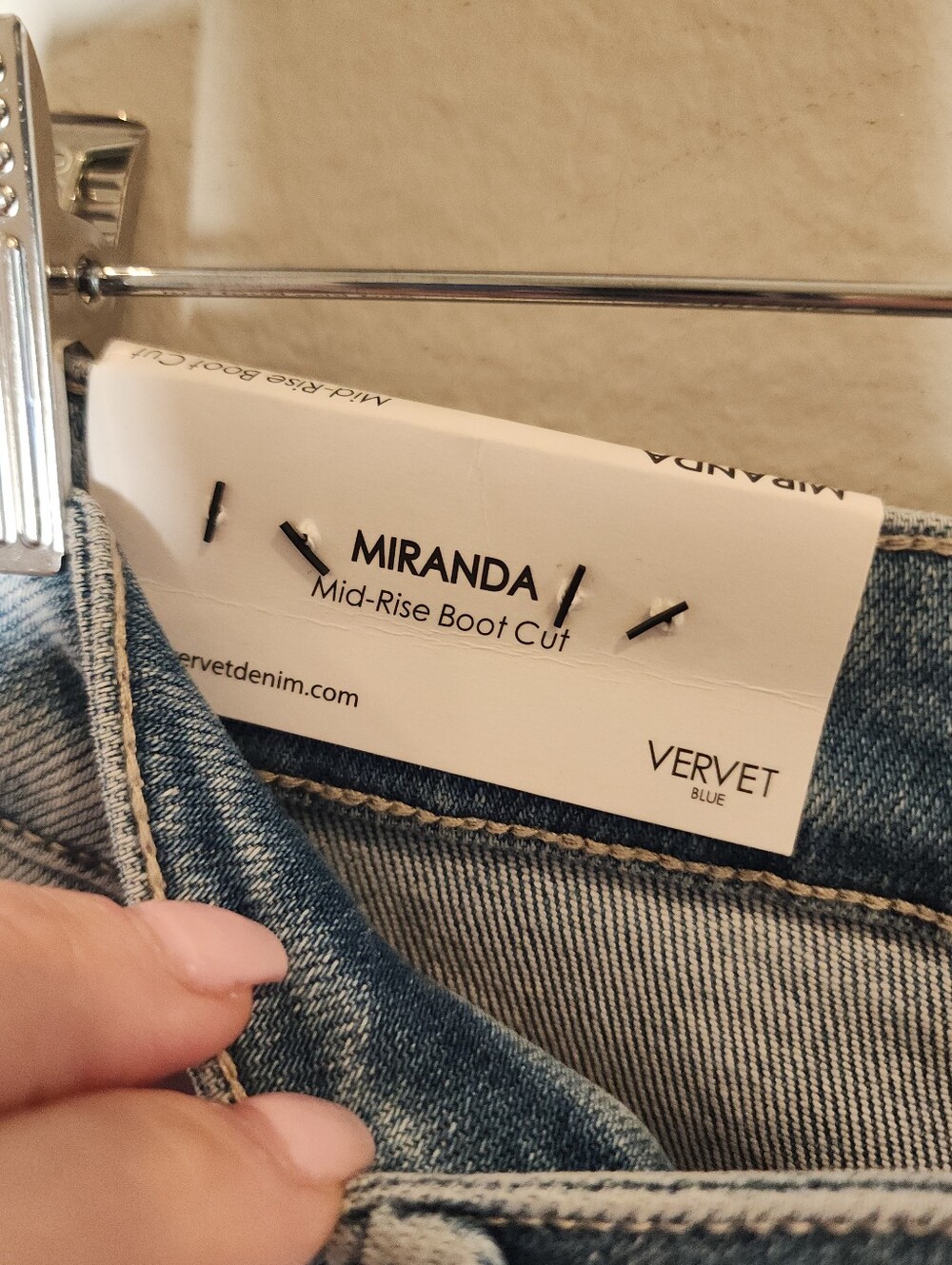 NWT Vervet Miranda Midrise Bootcut Lightwash Jeans Women's Size 33 (16) Stretch - Picture 5 of 16